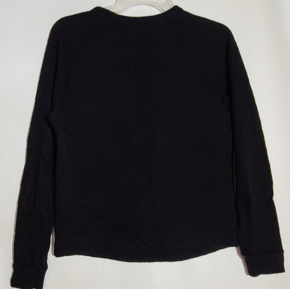 Rag and bone jean quilted sweatshirt black sweater - Picture 10 of 12